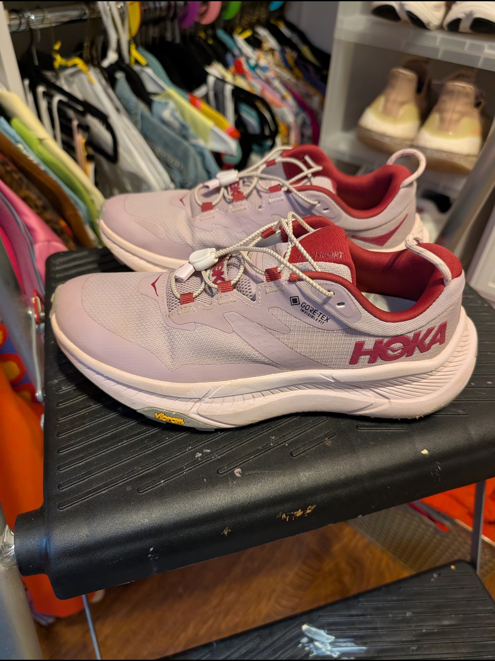 HOKA Transport Purple Pink Gortex Waterproof Trail Shoe - Picture 5 of 9